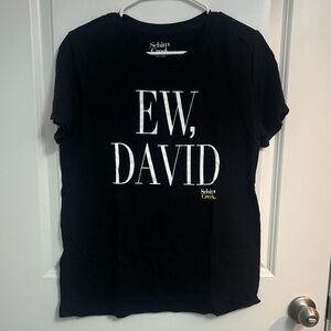 Schitt's Creek Black 'Ew, David' Long Sleeve Tee